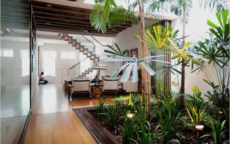 Descubra como construir um jardim de inverno usando telhas translúcidas